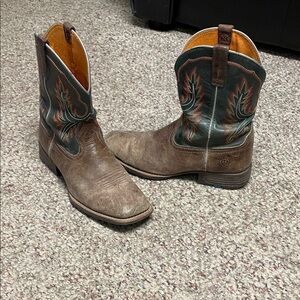 Ariat Brown and Teal Western Boots